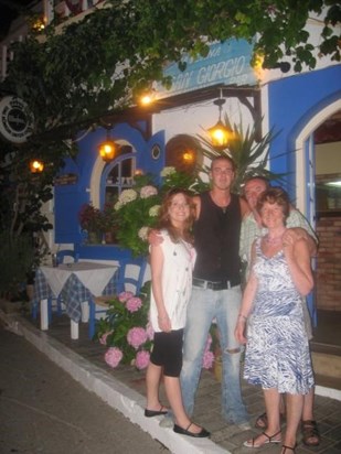 Powell family - Visiting Andrew in Malia