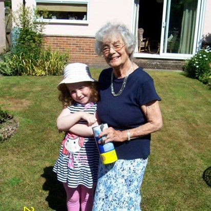This is how I choose to remember the lovely Olive - she was just great with small children!