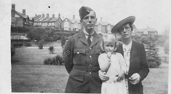 With mum and sister Elizabeth