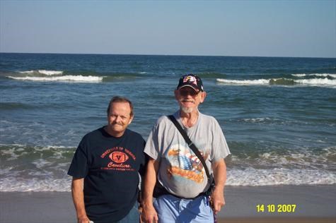 At the beach Chuck & Johnny