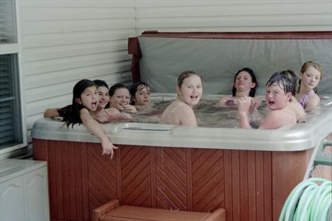 Papaw's Girls in Hot Tub