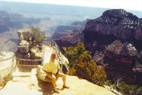 Sitting at Top of Grand Canyon