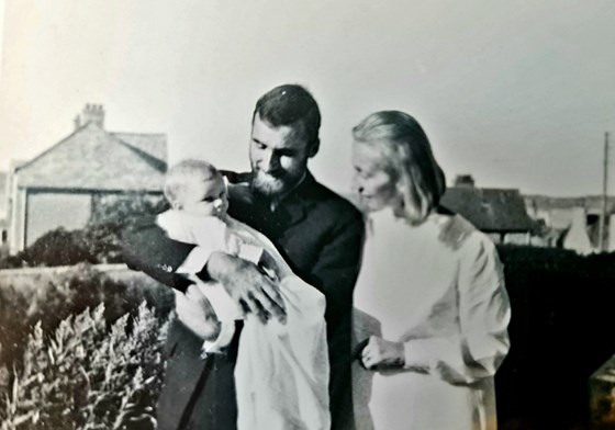 In Lerwick Shetland in 1968 for my christening, yes I'm wearing a dress!