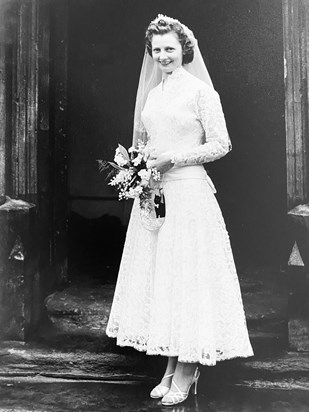 Mum on her wedding day 