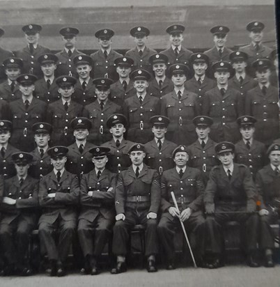 Dad, bottom center in his RAF days