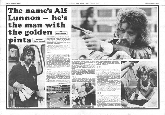 The name's  Alf Lunnon - he's the man with the golden pinta : Published in the Hillingdon Mirror Newspaper  5 September 1978