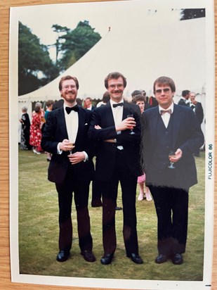 Brothers at parents 40th wedding anniversary 1986