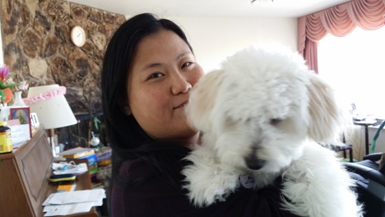 2015 12 31 Dorothy with Bonnie's Dog, Milk Tea