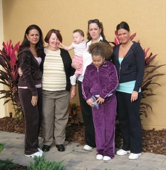 Mom with me (Maia), Manal, Malak, along with her granddaughters Janessa, & Khalia