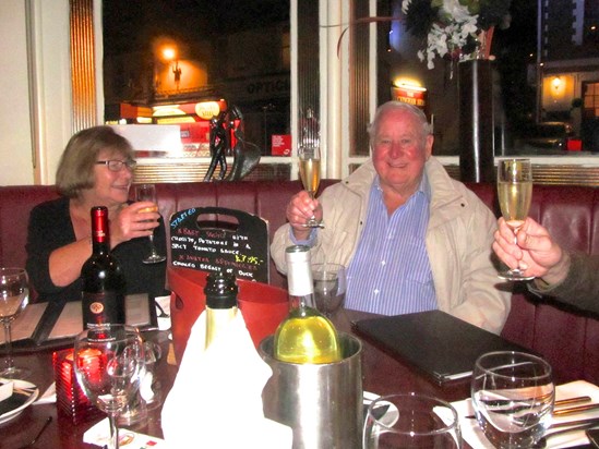 Raising a glass for Tony's 80th birthday