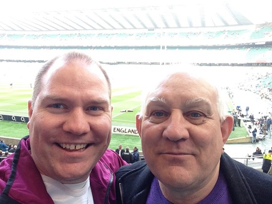 Dad & I @ Twickenham for England v Wales 6N 2016
