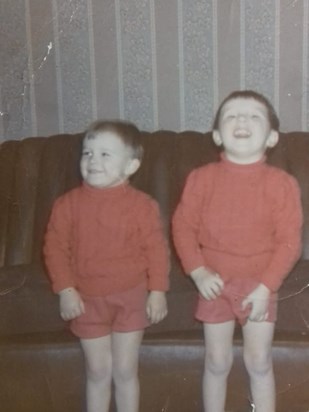 The boys in Nanny Soper's flat.