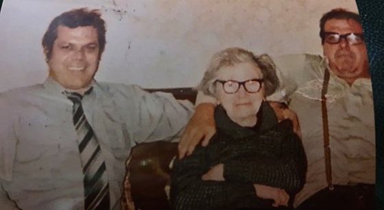 My wonderful nan with her handsome sons.