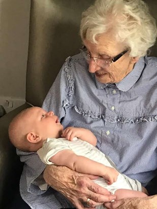 Mum with her third great-grandchild, 2019