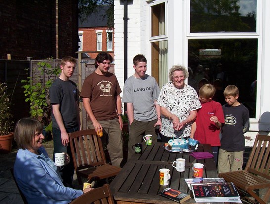 With the grandchildren 2004 (80th birthday)