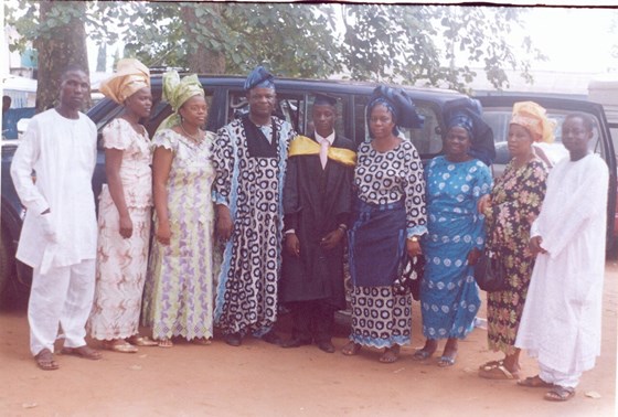 D's graduation with siblings, grandma and Mr.Israel