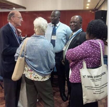 Dad at a conference