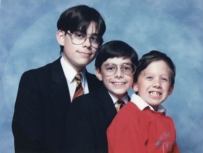 aged 12 with Matthew and Michael