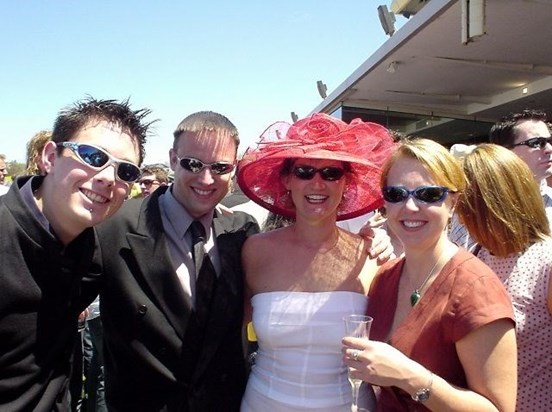 Jamie, Jase, Tammy & Danna at Melbourne races 2003