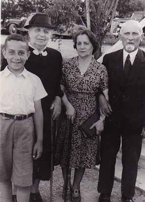 Her little brother, mother and grandparents