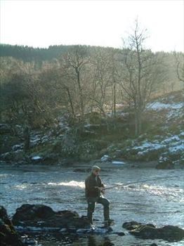 Giles on the Oykel February 2007
