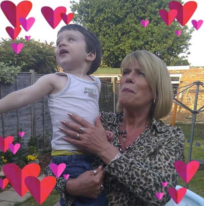 Jackie with her grandson tomas. Always loved xxxx