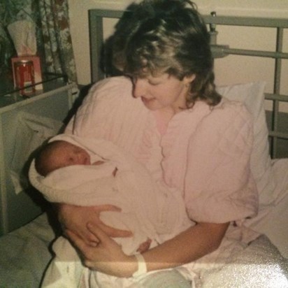 My beautiful Mum holding me as a baby xx