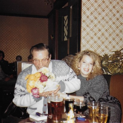 Dad & Tracy at the GEC club in Coventry (sometime in the 80s)