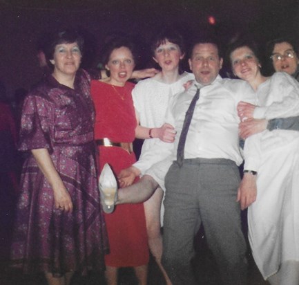 Dad with Fran, Kay, Kim & Sally at Deb's 18th Birthday
