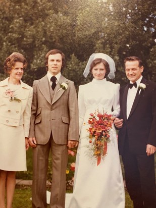 Mum with uncle Tony at Gail’s and colins wedding  1974 lovely memories with Tony love frances x