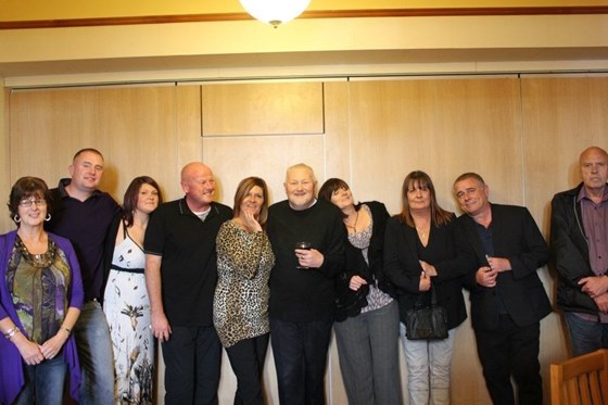 Ron with family and friends