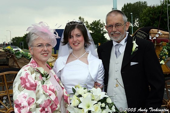 Mum, Myself and Dad on my wedding day 2005
