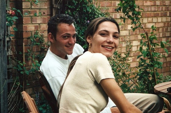 Tracy & Matt at BBQ at Teresa's many years ago