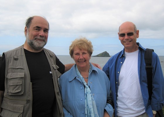 Birthday outing at Wembury, Devon, with son-in-law Alan and his brother Douglas - August 2009