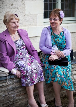 Irene and daughter Kay at Rachel's wedding in France - May 2013