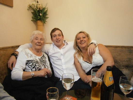 Mum with Stevie and Sue at the Bayleaf in Bollington