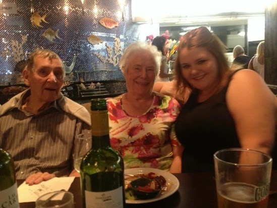 Pop, Nana and Kirstie at Pops 90th