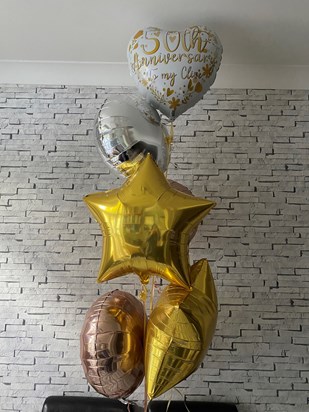 Your balloons for your 50th Anniversary ⭐️💛⭐️💛⭐️💛xxxxxxx
