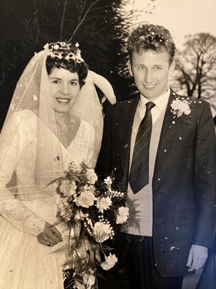 John and Janet on their wedding day 