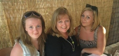 Karen with her beautiful daughters, Sarah & Katie