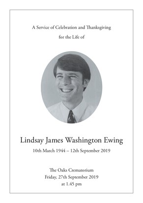 Lindsay Ewing   Order of Service   27.09.19