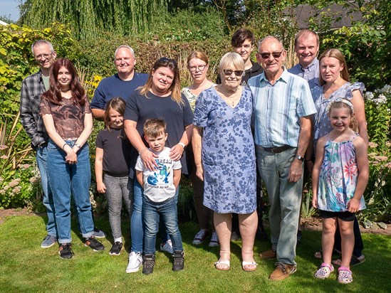 Family at Bob's birthday in 2021