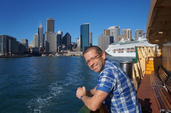 Martin's happy place, the ferry from Sydney to Manly
