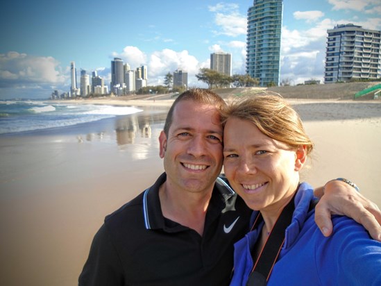 A morning walk with you along the beach at Surfers Paradise