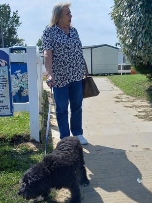 Hopton July 2021 Sally with Trixie