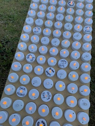 Mums tribute candles at Suffolk Remembers 