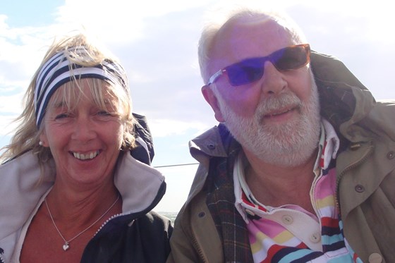 Kev and Sharon at Warsash on the boat
