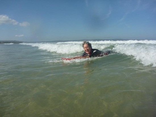 This is how I am going to remember her - September 2023 - surfing it out in Gwithian xxxx