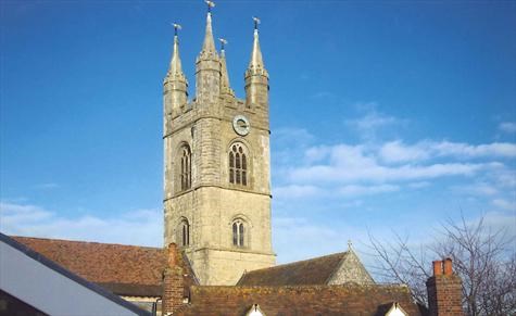 Howard's beautiful view from the window overlooking St. Mary the Virgin, Ashford