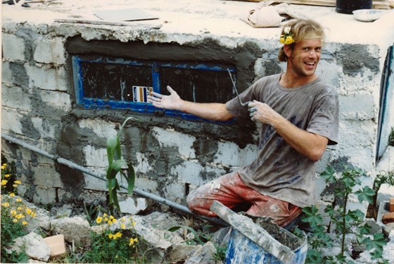 Mykonos 1993 - proud builder